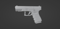 3D gaming Assets Pistol 3D Model Low Poly  Screenshot 3
